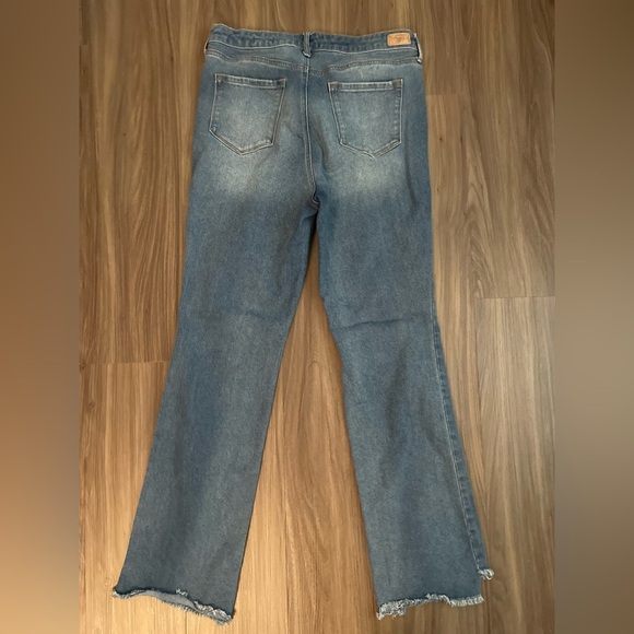 Sofia by Sofia Vergara Aura High Rise Skinny Kick Boot frayed jeans size 12 - Picture 3 of 6